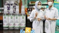 Pelajar SMK Kesehatan Terpadu Mega Rezky Makassar Membuat Hand Sanitizer Anti Iritasi