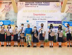 SMP Frater Makassar Meraih 153 Medali dalam Waktu lima Bulan, Siswanya Dapat Beasiswa