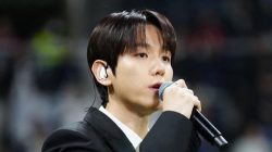 Baekhyun Membawakan Lagu Nasional di MLB World Tour Seoul Series Tuai Pujian